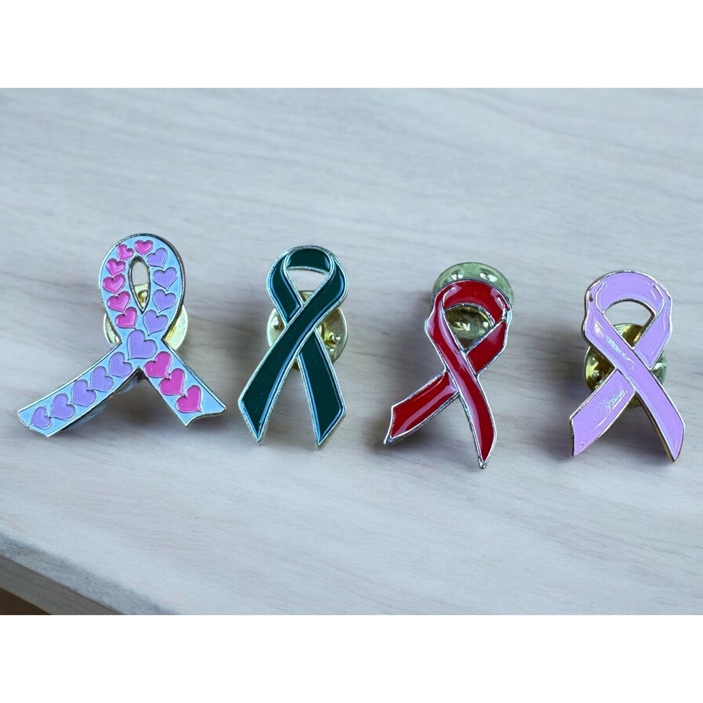 Lot‎ of 4 Vintage Ribbon Pins Various Colors